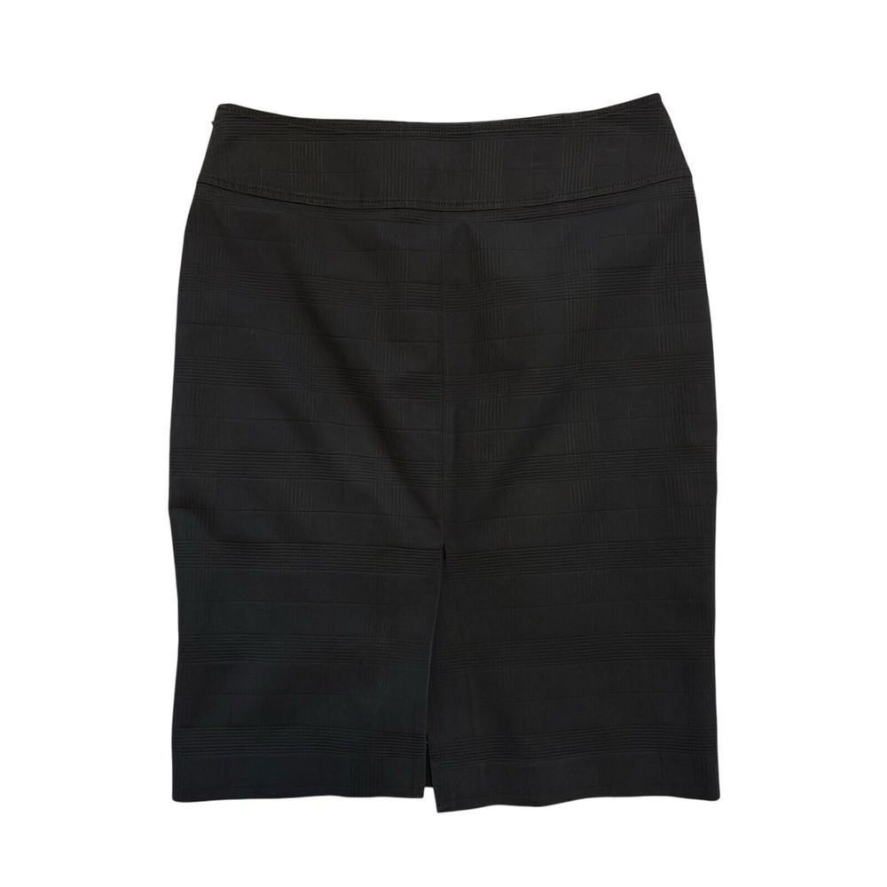 Burberry  Sz 10 Black Nova Check Classic Knee Length Pencil Skirt Coin Pockets‎ - Picture 2 of 10